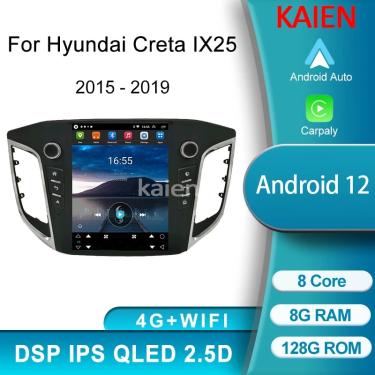 Imagem de KAIEN-Leitor de vídeo multimídia para Hyundai Creta IX25 2015-2019  Android Auto  GPS  rádio do