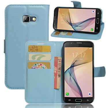 Imagem de Manyip Capa para Samsung Galaxy A5 (2016)/A510, capa de telemóvel de couro, protetor de ecrã de Slim Case estilo carteira com ranhuras para cartões, suporte dobrável, fecho magnético (JFC8-10)