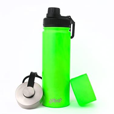 Imagem de Garrafa Térmica Inox 650ml Conservação 24h Gelado 12h Quente Livre De Bpa Metais Pesados Ideal Para Treino Academia Caminhada Crosfit Corrida (Verde Neon)