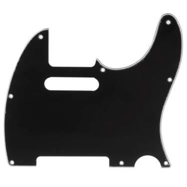 Imagem de Musiclily Pro 8 Furos Escudo Tele Pickguard para Guitarra Fender Japan Telecaster,3 Camadas Preto