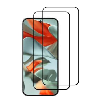 Imagem de UPONEW Pacote com 2 protetores de tela de vidro temperado transparente HD sem bolhas pretas para Google Pixel 9 Pro XL 2024