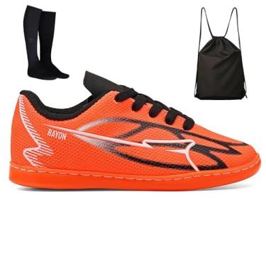 Imagem de Kit Chuteira Infantil Futsal Meninos Quadra Futebol de Salão + Mochila + Meião