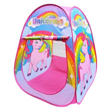 Imagem de DM Toys Barraca Infantil Dobrável Unicórnio Rosa