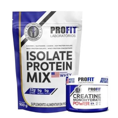 Imagem de Kit Whey Isolate Protein Mix 900g + Creatina Power 150g - Profit Labs (Refil 900g, Baunilha)