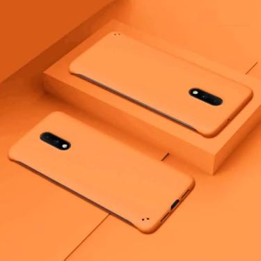Imagem de Capa de telefone rígida ultrafina sem moldura para PC para OnePlus 9R 8T 11 10 9 8 7T 7 Pro cor fosca capa traseira fina, laranja, para OnePlus 7T
