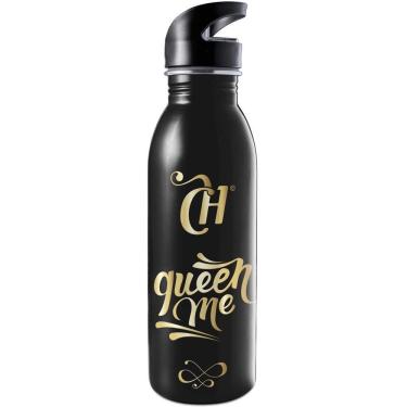 Imagem de Garrafa Capricho Queen Me Inox 600ml Black - DMW