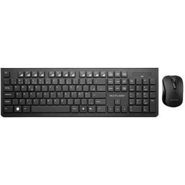 Imagem de Kit Perifericos Teclado+Mouse Sem Fio Preto Multilaser Kit