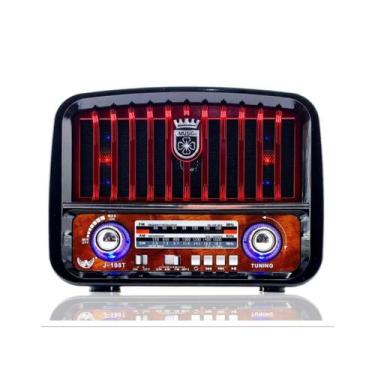 Imagem de Radio Antigo Fm Am Usb Aux Sd Pendrive Lanterna Recarregável - Altomex