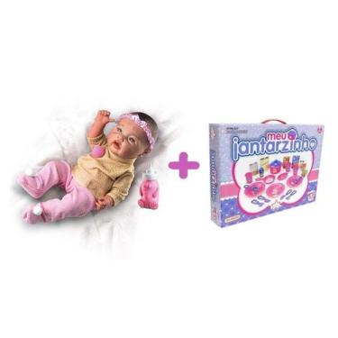Imagem de Brinquedos Faz De Conta Boneca Reborn Mais Jantarzinho - Big Star e Mi