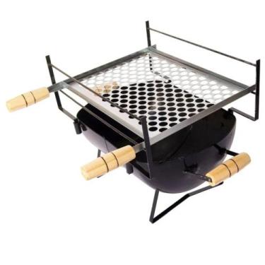 Imagem de Churrasqueira De Mesa a Carvão Compacta Completa Com Grelha Portátil P