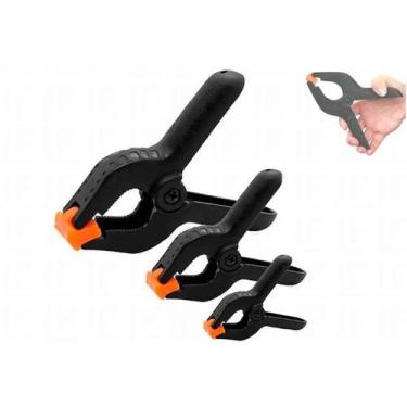 Imagem de Kit 3 Grampo Sargento Angular Fixador Western CL-44 Marcenaria