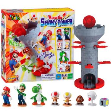 Imagem de Jogo Super Mario Blow Up Shaky Tower Com 7 Figuras - Epoch