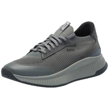 Imagem de BOSS Tênis de corrida masculino moderno com estrutura de malha, Cogumelo cinza, 45
