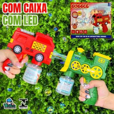 Imagem de Brinquedo Lança Bolhas com Luzes - Trem e Caminhão Divertidos para Cri