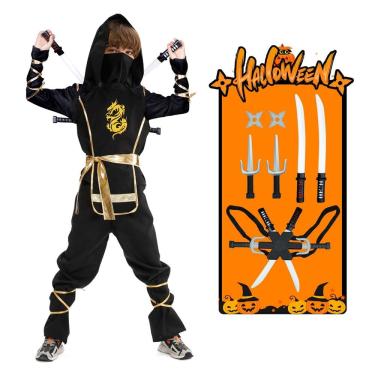 Imagem de Ninja Costume Digi Marker de Halloween para meninos e crianças com brinquedos