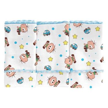 Imagem de Pano De Boca Turma Da Mônica Baby 3 Unidades Incomfral, CEBOLINHA