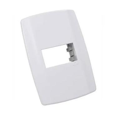 Imagem de Placa 4x2 Espelho Para 1 Módulo Linha Slim Branca Ilumi