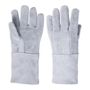 Imagem de Luvas De Raspa Carpinteiro/carpintaria Couro Punho 15cm - ComLuvas