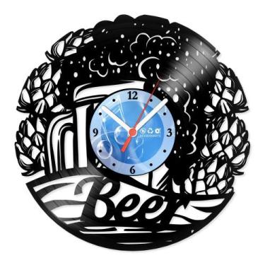 Imagem de Relógio De Parede Disco Vinil Área De Churrasco - Cerveja Beer - VAC-0