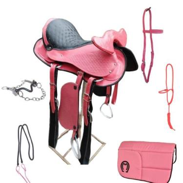 Imagem de Cela Rosa De Cabeça Australiana Completa - Selaria Tradição Ltda