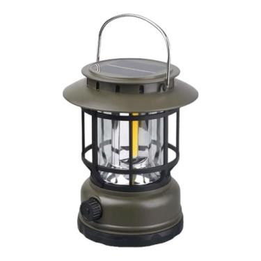 Imagem de Lampião lanterna LED solar acampamento pesca recarregável L22 - raffs,