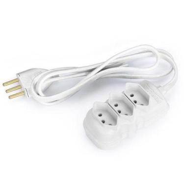 Imagem de Extensão régua elétrica bivolt tripolar branca 10 metros - Forlux