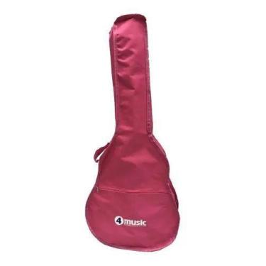 Imagem de Capa Para Violão Infantil Simples Rosa Com Alças E Bolso - 4MUSIC