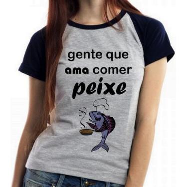 Imagem de Baby look blusa feminina ou Camiseta unissex Peixe Pesca Pescador - Em