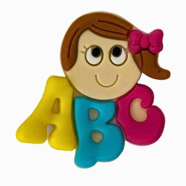 Imagem de Kit 50 Peças aplique Emborrachado Menina ABC - RAE