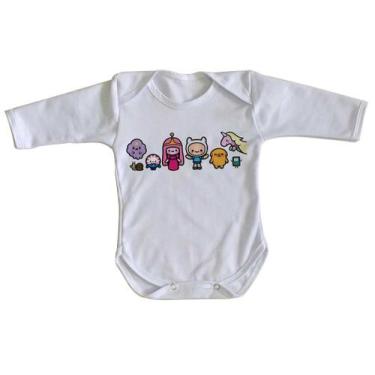 Imagem de body nenê criança roupa bebê manga longa  Adventure Time  mini - Empór