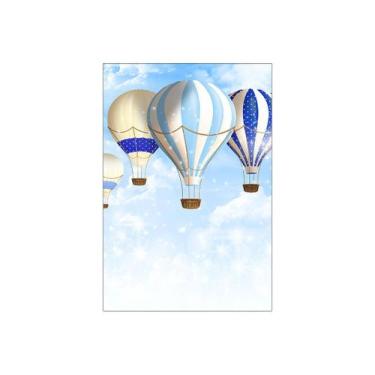 Imagem de Painel De Festa Vertical 1,50 x 2,20 - Balões Azul 008 - Via Cores