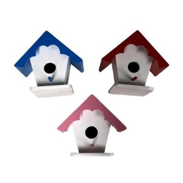Imagem de Casinha De Passarinho Telhado Madeira 3 Unidades - Cia dos Ninhos, Ver