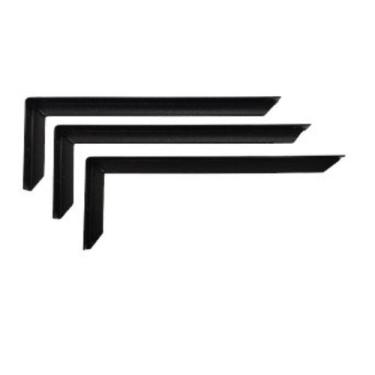 Imagem de Kit 3 Suportes Mão Francesa Reforçada 40 Cm na Cor Preta - Multi Metal