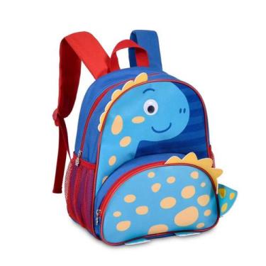 Imagem de Mochila de Costa Infantil Dinossauro Criança Dino Clio, Azul