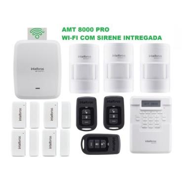 Imagem de Kit Completo Central Alarme Intelbras Amt 8000 4x Sensores