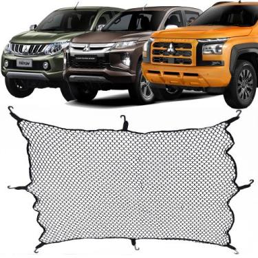 Imagem de Rede Caçamba Camionete Mitsubishi L200 Triton 140x140 Reforçada com El