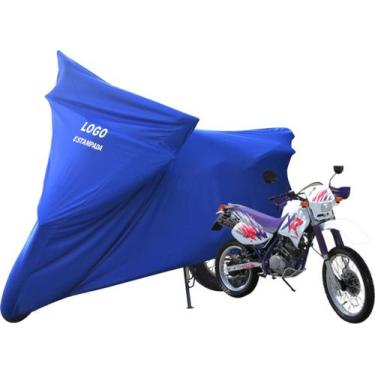 Imagem de Capa De Cobrir Moto Honda XR 200 R Sob Medidas Com Logo - Mz, Azul