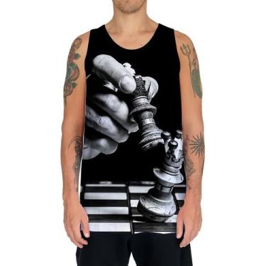 Imagem de Camiseta Regata Jogo Tabuleiro Xadrez Rei Torre Rainha HD 1 - Enjoy Sh