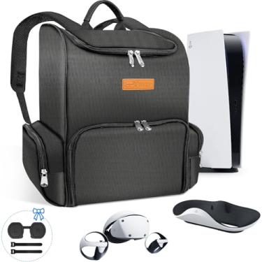 Imagem de FPVtosky Backpack for PS5 Pro & PSVR2, 2-IN-1 Large Travel Bag for Playstation VR2 & PS 5/PS5 Slim/PS 5 Pro, Protective Storage Carrying Case Compatible with Playstation 5 & PS VR2 Gaming Accessories