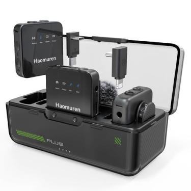 Imagem de Microfone de lapela sem fio Haomuren, pacote com 2 unidades para iPhon