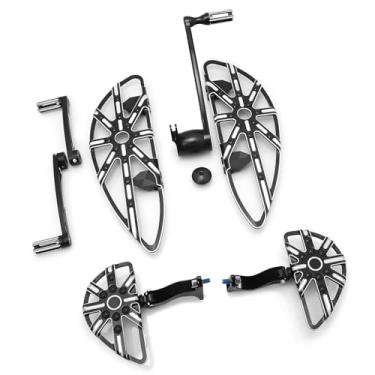 Imagem de ALLOYFORGE Para Harley Touring Road Glide Floorboards Piloto Passageiro Medidor Estribos Braço Do Freio Alavancas De Câmbio 2008-2013 (Conjuntos De Pentes Touring 08-13)
