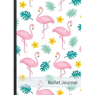 Imagem de Bullet Journal: Dot Grid Notebook Pages • Over 100 dotted pages • Design „Flamingos 114“ • Size A4 (21 x 29,7 cm) • Perfect for Planner, Bullet ... List, Writing, Sketching. Do it yourself! DIY
