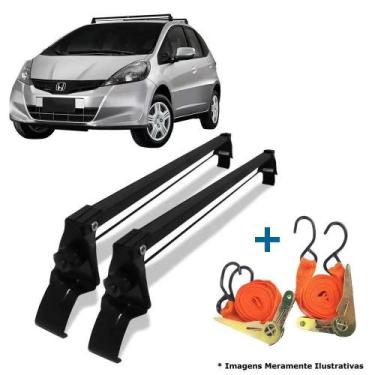 Imagem de Rack De Teto Bagageiro + 2 Cintas Honda Fit Ano 15/19 - Vhip
