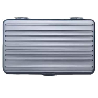 Imagem de Pequeno Caixa de charuto leve de liga de alumínio com caixa hidratante de madeira de cedro dentro da caixa de charutos de alta qualidade fácil de transportar Feito à mão