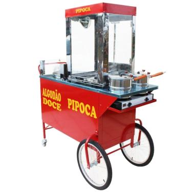 Imagem de Carrinho de pipoca e  1 Maquina algodão doce
