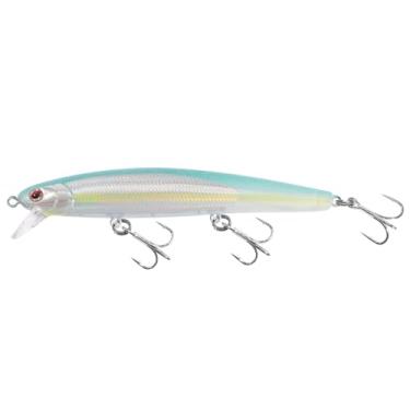 Imagem de LITTMA Iscas de pesca de surfe Califórnia Iscas de água salgada Crankbait Surf Minnow 110 - Sardinha metálica super brilhante e rosa perolado para a barriga para pesca de alabote e striper