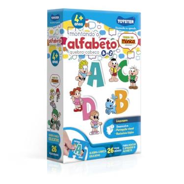 Imagem de Toyster - Quebra Cabeça: Turma da Mônica - Montando o Alfabeto - 26 peças