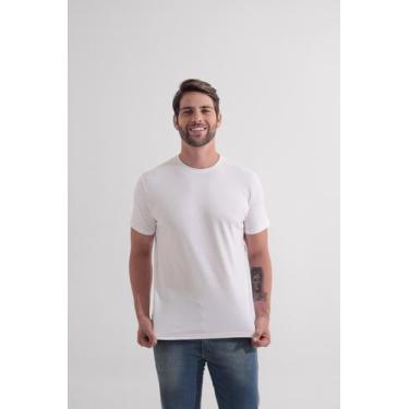 Imagem de Camiseta Masculina Básica Anti-Odor Slim Algodão Pima Peruano, Branco,