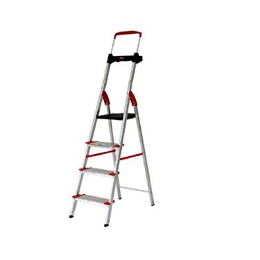 Imagem de Escada Dobravel 4 Degraus Confort em Aluminio Alumasa 150 kg de Capacidade