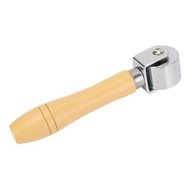 Imagem de Roller de Couro Prensas de Costura Rolling Tool Craft Aço Inoxidável Com Alça de Madeira para Laminação de Couro Artesanal (S 2,5cm)